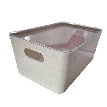 Imagem de Caixa Organizadora 4 Litros com Tampa Empilhável Marmorizada