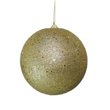 Imagem de Bola Natalina Grande Enfeite Árvore Natal Dourada 15CM - Magizi