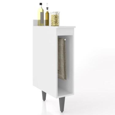 Imagem de Balcão de Cozinha Porta Pano 20cm Pérola Z34 Branco - Mpozenato, Branc