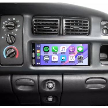 Imagem de Rádio estéreo para carro Android 13 de 6,86 polegadas para Dodge Ram 1500 2500 3500 1994-2000/para Cirrus 1995-2000/para Jeep Grand Cherokee 1994-1998 com Carplay sem fio e microfone de câmera