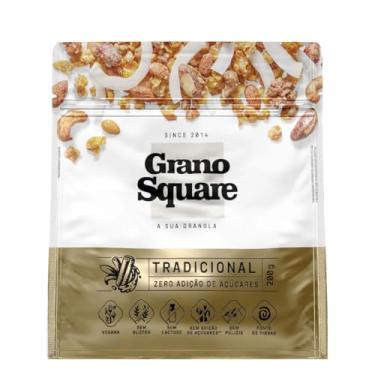 Imagem de Granola Zero Açúcar Premium Tradicional GranoSquare 200g Vegana, S/Glúten e Lactose, Nuts Crocantes