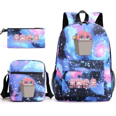 Imagem de Conjunto de mochilas escolares Bocchis Rocks Gotohs Historis Cartoon Kids