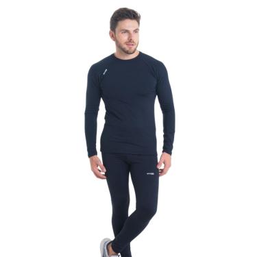 Imagem de Conjunto Camiseta Calça Termica Flanelada Segunda Pele Frio-Unissex