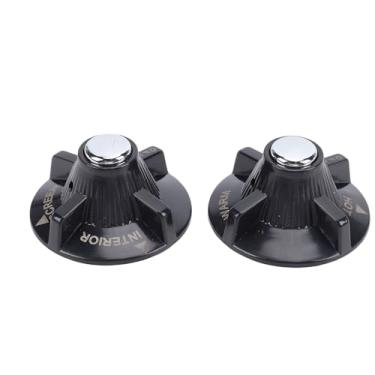 Imagem de Acouto Botões de Controle de Aquecedor e Ar BHA4328 BHA4329 Substituição para MG MGB 1962-1974 RHD Com Ar Condicionado e Botão de Controle de Aquecedor Botões de de AC e