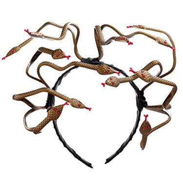 Imagem de Dioche Faixa de Cabeça de Cobra de Halloween, Capacete de Cosplay de PVC e Plástico Premium, Com e Legal, para Festa de Máscaras, Fantasia de Carnaval, Performance