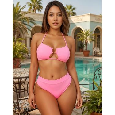 Imagem de Biquíni Feminino com Argola Frontal e Calcinha Cintura Alta