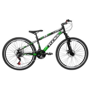 Imagem de Bicicleta Aro 26 KOG Flay 18v Disco Freeride Full X25, Preto, Verde, 1