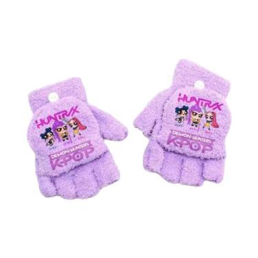 Imagem de Luvas De Inverno Para Meninas, Estilo Cartoon, Sem Dedos, Moda KPop, P