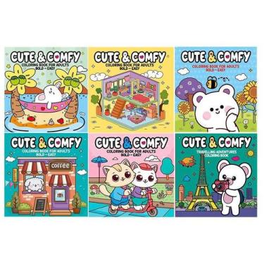 Imagem de Livro para Colorir Coloring Book For Adults Bold Easy 6 Unidades - Cut