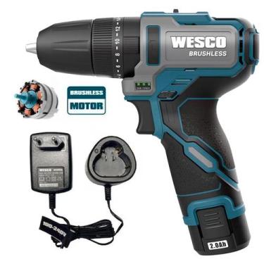 Imagem de Furadeira De Impacto Brushless 3/8 Parafusadeira 12v Wesco