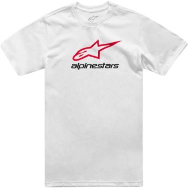 Imagem de Camiseta Alpinestars Always 2.0 Branco Vermelho Preto, XL/GG