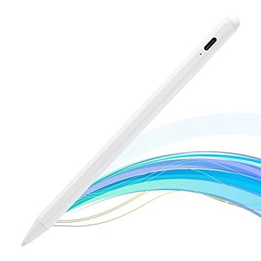 Imagem de Caneta Stylus para Apple Pencil 8ª Geração iPad 10,2 polegadas, 1,5 mm com rejeição de palma fina caneta stylus ativa compatível com Apple iPad 10,2 polegadas 8ª geração caneta magnética para desenho e escrita Stylus, branca