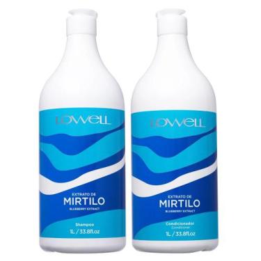Imagem de Kit Lowell Extrato De Mirtilo Shampoo 1Litro E Condicionador 1Litro