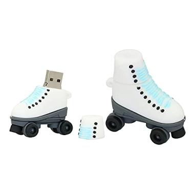 Imagem de 32 GB Patins Forma Flash Drive USB Flash Drive Memory Stick Thum Drive USB Flash Disk U Pen Drive USB Disk Pen Drive USB Disco Flash Memória Armazenamento Externo USB Stick PenDrive (Preto)