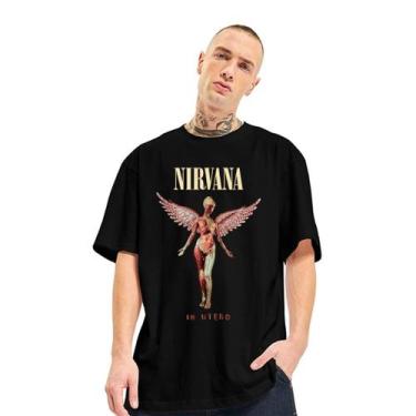 Imagem de Camiseta Oversized Nirvana Banda Rock Larga Unissex - loja dinka, g