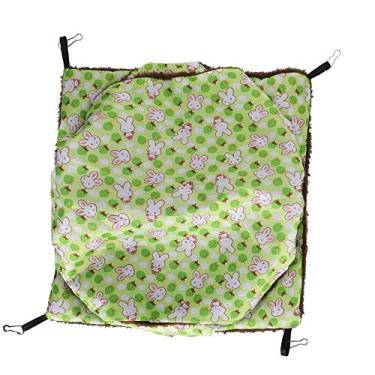 Imagem de Rede da gaiola da cobaia, hamster bonito do rato que pendura a cama da rede, brinquedo pequeno dos acessórios da gaiola da casa dos animais para o hamster (S)