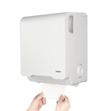 Imagem de Dispenser Autocortante para Toalha em Bobina Mecânico Branco - Nobre -
