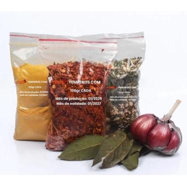 Imagem de KIT 10 TEMPEROS 100g CADA! TOTAL DO ENVIO 1kg - lttalimentos