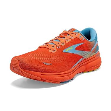 Imagem de Brooks Tênis de corrida masculino Ghost 15 Neutral, Laranja/azul/amarelo, 39