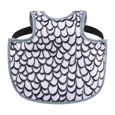 Imagem de Ioensy Sela de galinha, capa protetora, para galinhas, fácil de usar, protetor de costas limpo, para galinhas, para galinheiro de inverno, Preto Branco