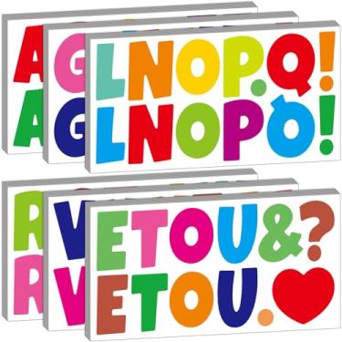 Imagem de Bemeol 42 Sheets 504 Pieces Letter Stickers Bulletin Board Letters 2.5 Inch Self Adhesive Alphabet Sticker Letters for Poster Board Classroom Crafts Home Decor(Colorful)