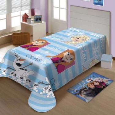 Imagem de Manta de Microfibra Fun Solteiro Infantil Frozen Jolitex