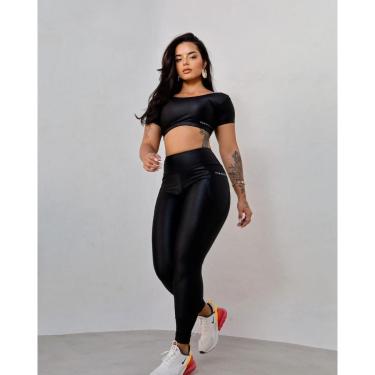 Imagem de Combo Kit Feminino Insanity Blusa Cropped Impulse e Legging Dynamo-Feminino