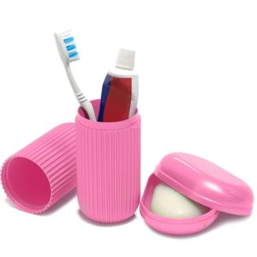 Imagem de Santa Clara, Kit de Higiene multiuso, 1 estojo multiuso + 1 Saboneteira, Rosa bebê