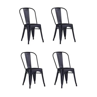 Imagem de Conjunto 4 Cadeiras Iron Fosca Rivatti Móveis Preto