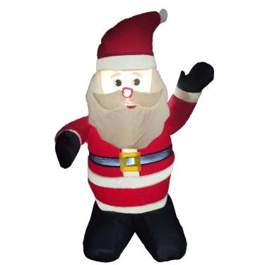 Imagem de Papai Noel Inflável Iluminado Veludo Enfeite Natal Natalino Grande Inflador Embutido Decoração Loja