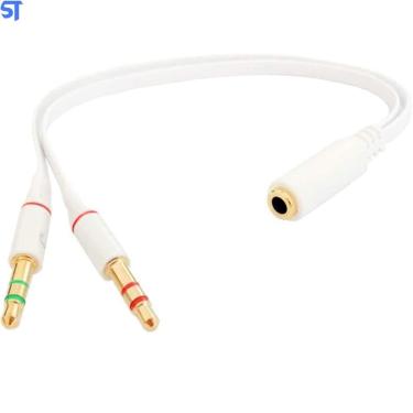 Imagem de Cabo P2/P3 Para Fone E Microfone - Branco