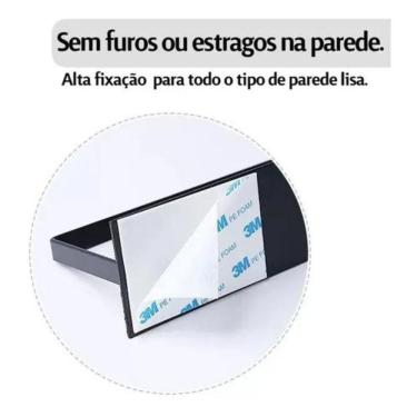 Imagem de Suporte Toalha Papel Aluminio Filme Adesivo Sem Furo Branco
