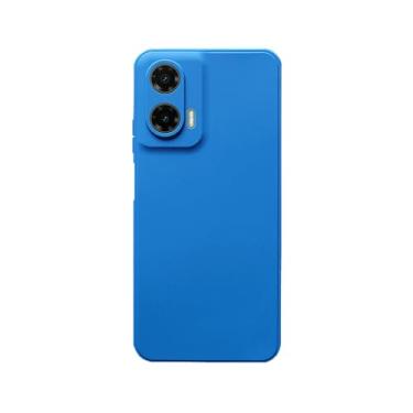 Imagem de GR Global Revolution, Capa Capinha Aveludada Anti Impacto Para Motorola Moto G35 Cor:Azul-royal