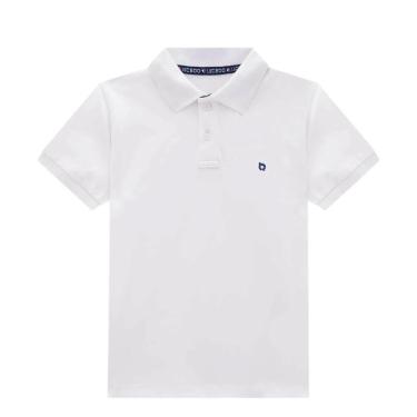 Imagem de CAMISA POLO PIQUET INFANTIL COM ELASTANO BRANCO LUC.BOO-Masculino