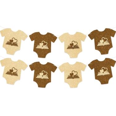 Imagem de Body Storybook Faixa de chá de bebê - Livro Não-faça você mesmo, decorações de chá de bebê, livro de histórias, artigos de festa de aniversário temáticos para meninas e meninos, glitter