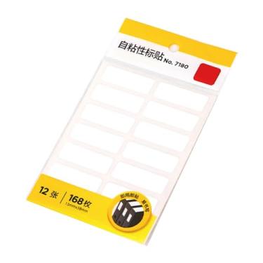 Imagem de Etiquetas autoadesivas brancas de alta aderência, etiquetas adesivas em branco removíveis para envio, endereço de correspondência, documentos de escritório, 13x38mm, 168 peças