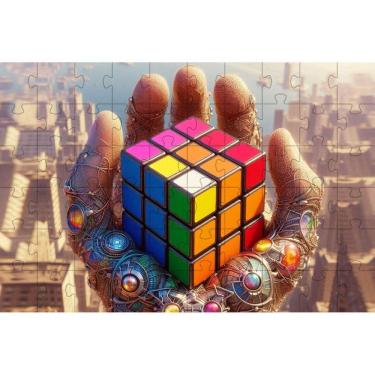 Imagem de Quebra-Cabeça Cubo Mágico De 60 Peças Educativo E Cognitivo