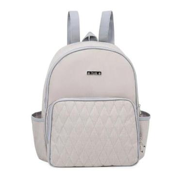 Imagem de Mochila Maternidade Linho HUG, Cinza