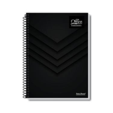 Imagem de Agenda Permanente Preto Abstrato Pauta Branca 165 Folhas, PRETO ABSTRA