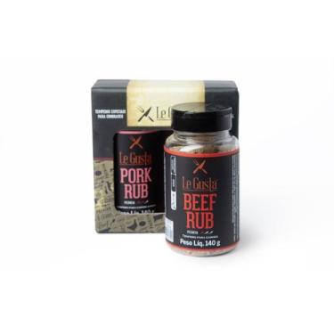 Imagem de Kit Churrasqueiro Temperos Beef Rub e Pork Rub 140g - Le Gusta