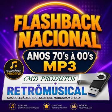 Imagem de Pen drive 8gb com Músicas = Flashback Nacional Anos 70's á 00's (mp3) 
