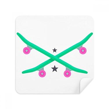 Imagem de Skate, óculos de inverno, esportivo, rosa, verde, pano de limpeza de tela, tecido de camurça, pacote com 2