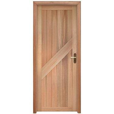 Imagem de Porta de Madeira Lambril 213x94cm com Batente 9,4cm EWK P14 M30 Rondosul Natural