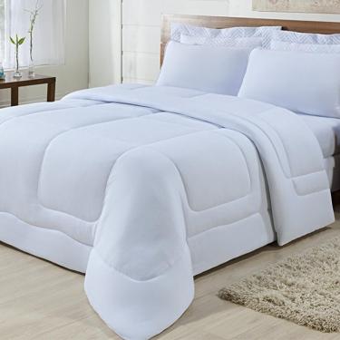 Imagem de Kit 03 Peças Edredom Casal Queen 100% Algodão Branco