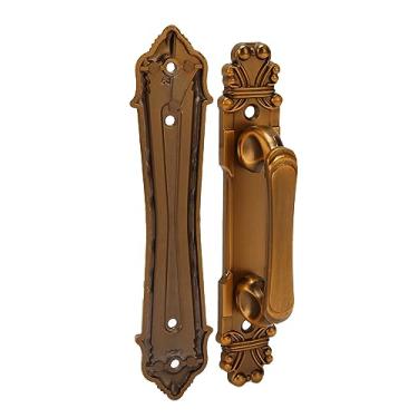 Imagem de Puxador de Porta de Celeiro Deslizante, Ferragem de Porta Lateral Dupla Com Parafusos Puxador de Porta de Liga de Alumínio para Portões Garagens Galpões Móveis