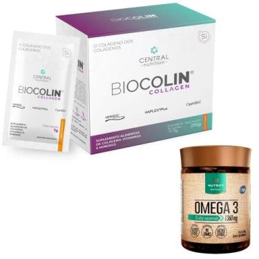 Imagem de Biocolin - Collagen - 7G 30 Sachês - Central Nutrition + Ômega 3 - 120