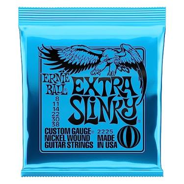 Imagem de Cordas para guitarra elétrica Ernie Ball Extra Regular Slinky, revestimento de níquel, calibre 8-38