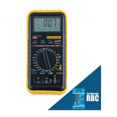Imagem de Multímetro Automotivo Digital Corrente Tensão Continuidade Diodo Hold Garra Indutiva Mda-232 Portátil Certificado Rbc