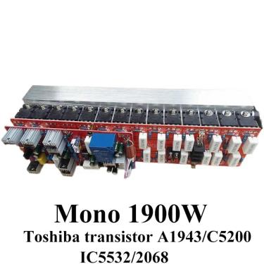 Imagem de Placa de Amplificador de Potência Mono  Alta Potência  Transistor Toshiba  A1943  C5200  IC5532