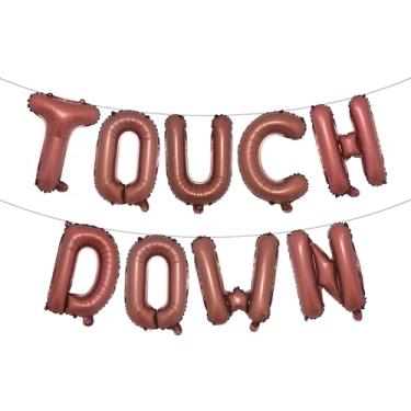 Imagem de Football Party Supplies Kit - Touchdown Letter Foil Balloons Banner for Birthday, Gameday Football Sport Birthday Balloon Party Decoration Suppliers (TOUCH DOWN Chocolate)